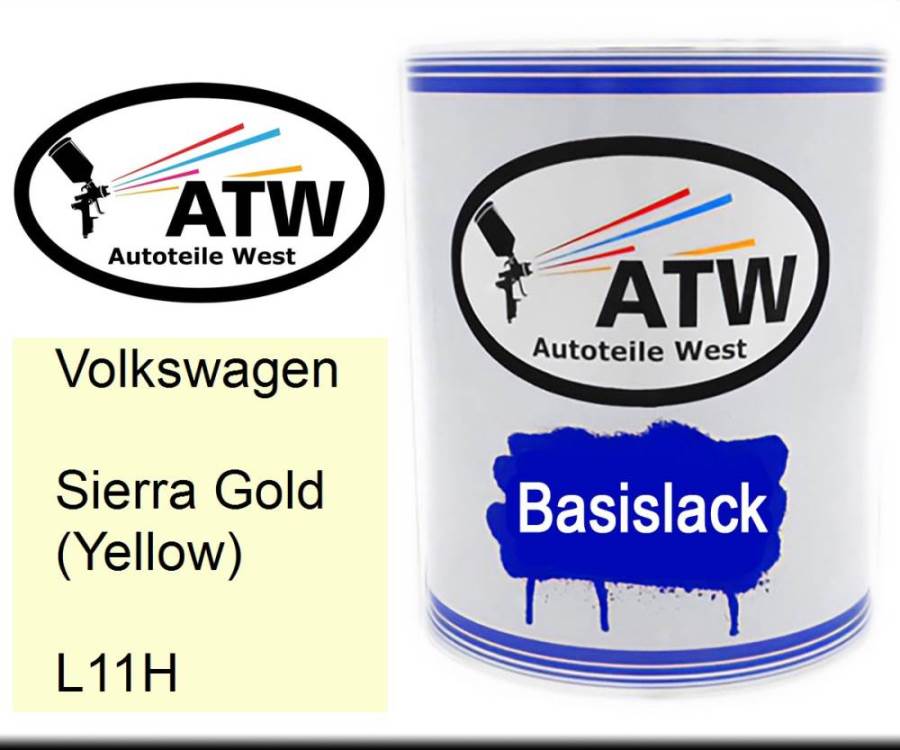 Volkswagen, Sierra Gold (Yellow), L11H: 1L Lackdose, von ATW Autoteile West.